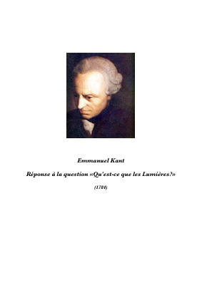 Couverture de Kant - Qu'est-ce que les Lumières ?